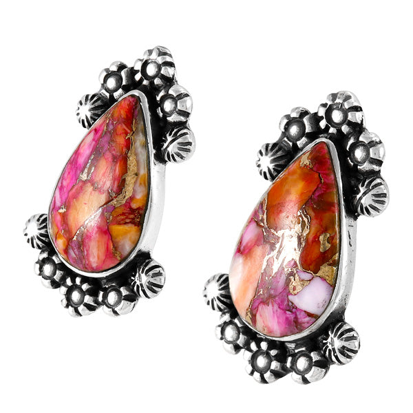 Plum Spiny Earrings Sterling Silver E1454-C92