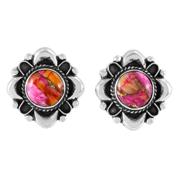Plum Spiny Earrings Sterling Silver E1455-C92