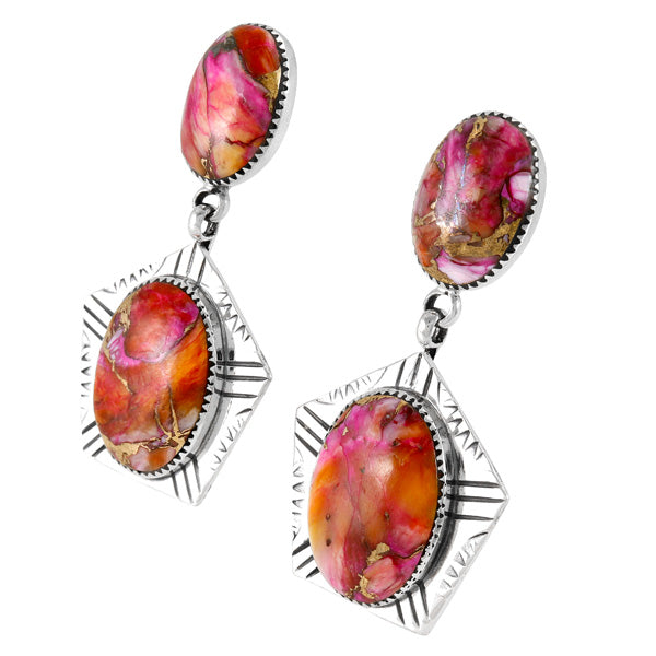 Plum Spiny Earrings Sterling Silver E1456-C92