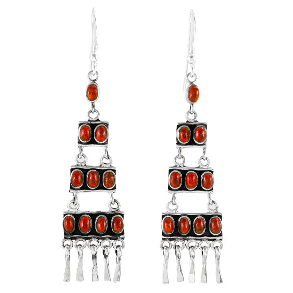 Coral Earrings Sterling Silver E1457-C74