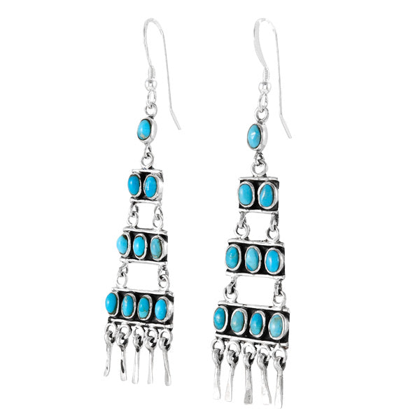 Turquoise Earrings Sterling Silver E1457-C75