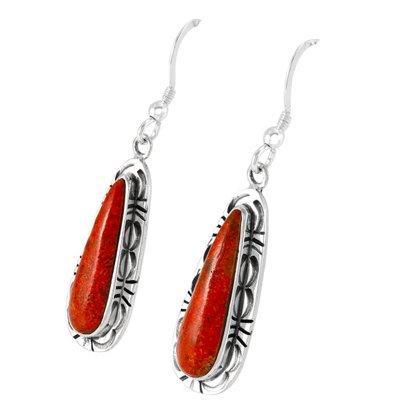 Coral Earrings Sterling Silver E1459-C74