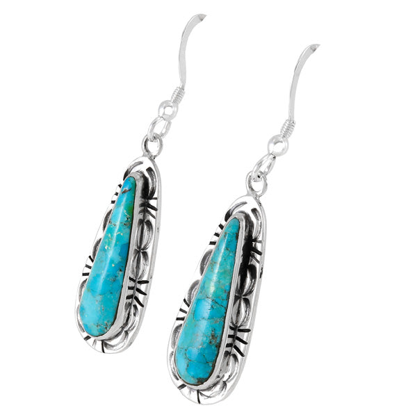 Turquoise Earrings Sterling Silver E1459-C75