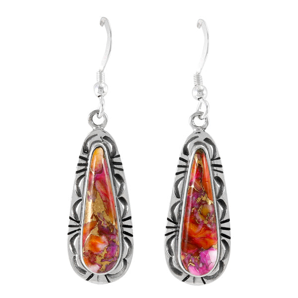 Plum Spiny Earrings Sterling Silver E1459-C92