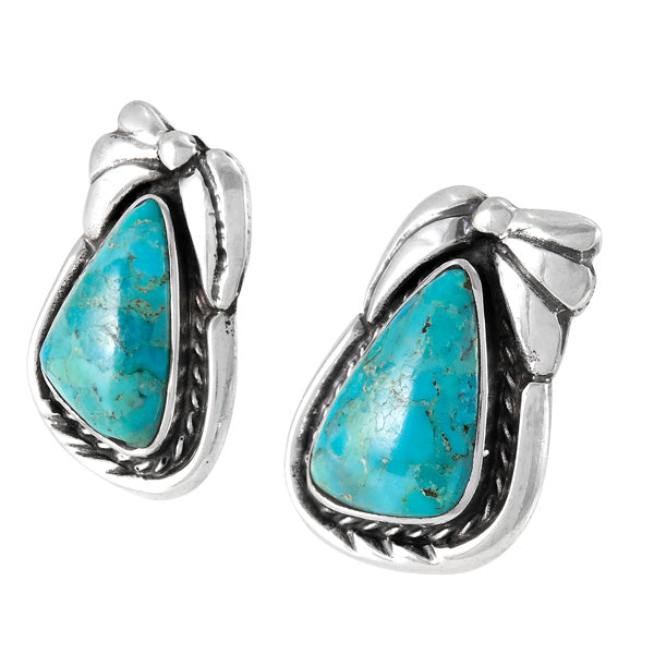 Turquoise Earrings Sterling Silver E1460-C75