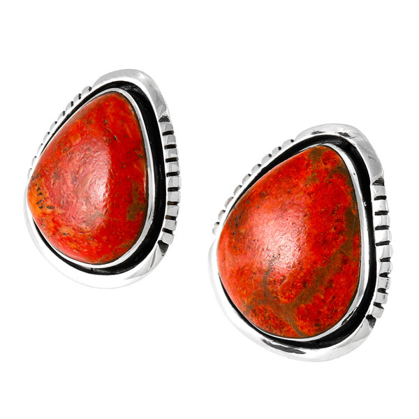 Coral Earrings Sterling Silver E1461-C74
