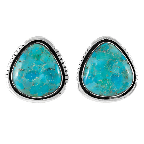 Turquoise Earrings Sterling Silver E1461-C75