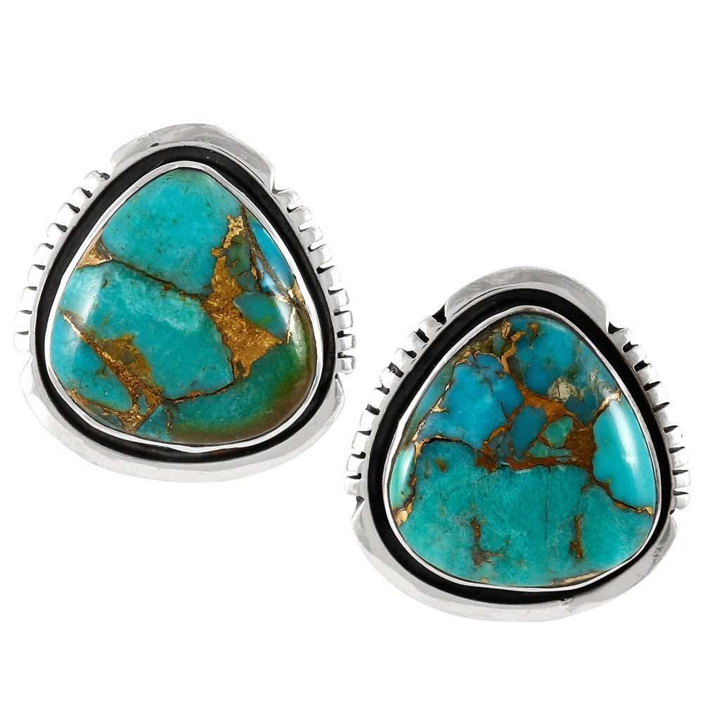 Matrix Turquoise Drop Earrings Sterling Silver E1461-C84