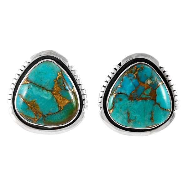 Matrix Turquoise Drop Earrings Sterling Silver E1461-C84