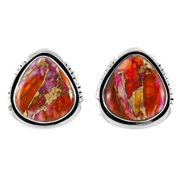 Plum Spiny Earrings Sterling Silver E1461-C92