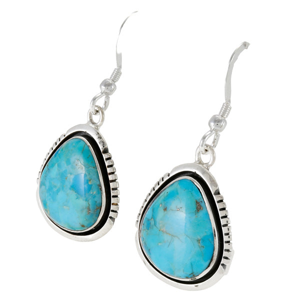 Turquoise Earrings Sterling Silver E1461W-C75