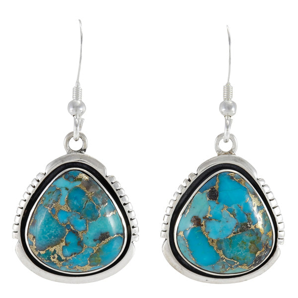 Matrix Turquoise Drop Earrings Sterling Silver E1461W-C84