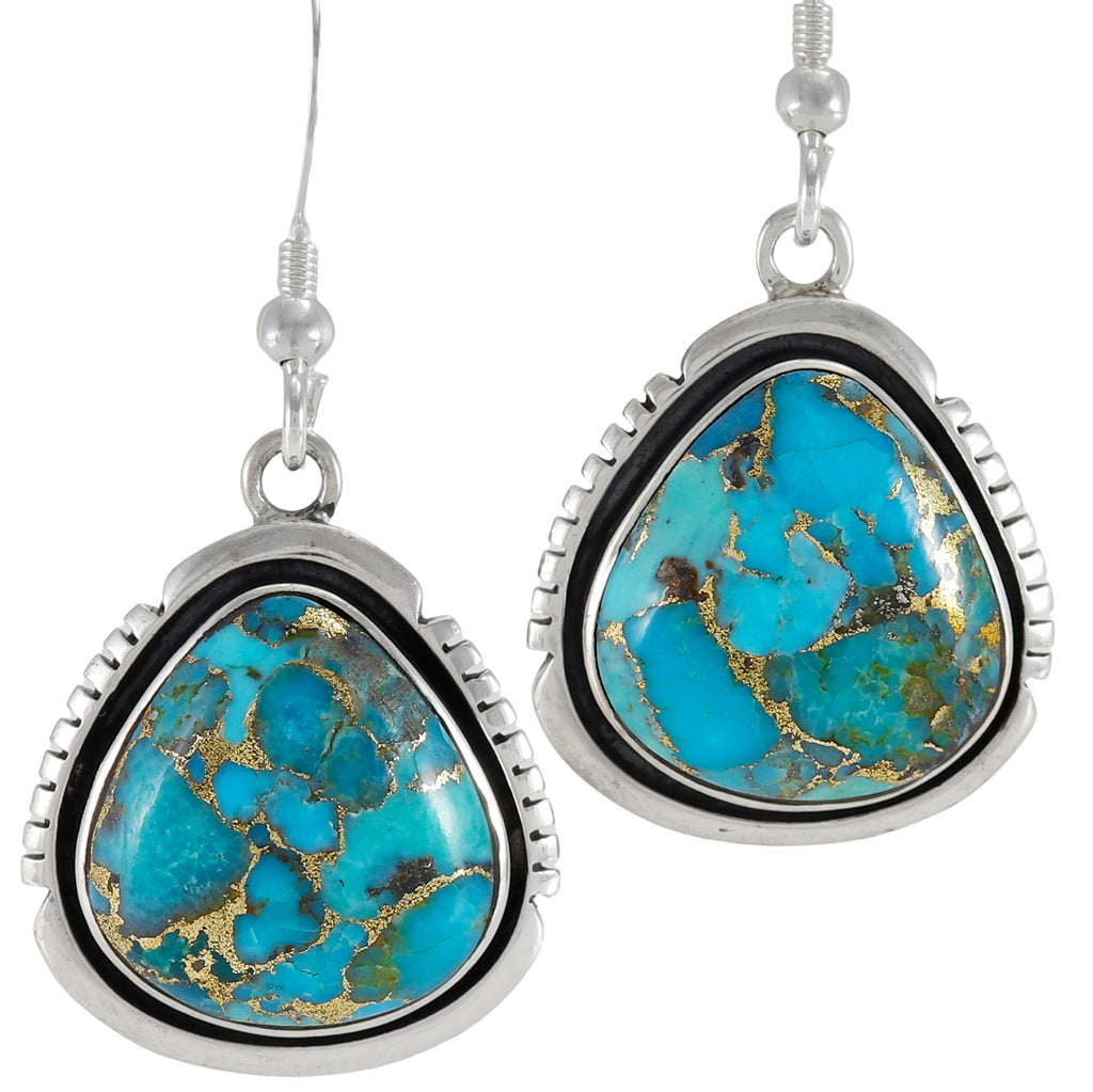 Matrix Turquoise Drop Earrings Sterling Silver E1461W-C84