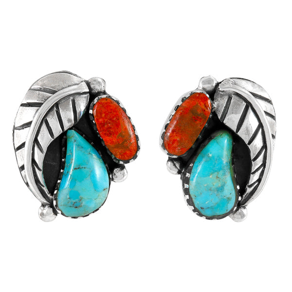 Turquoise Earrings Sterling Silver E1463-C85