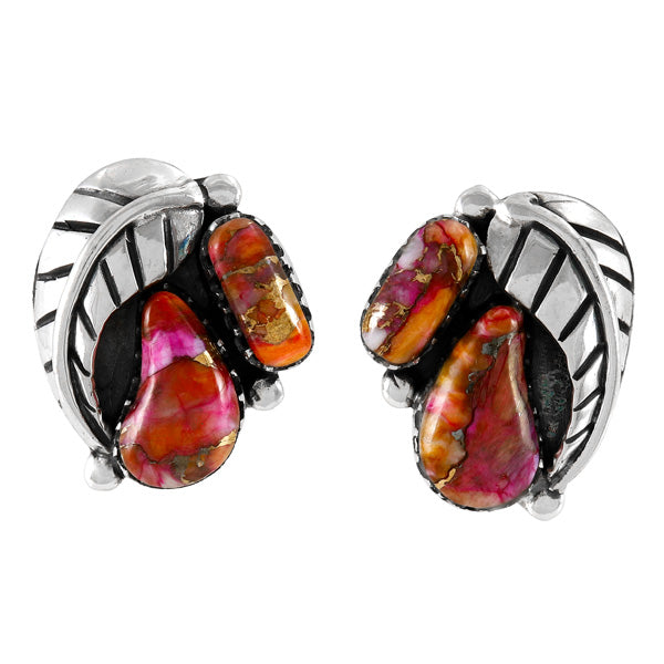 Plum Spiny Earrings Sterling Silver E1463-C92