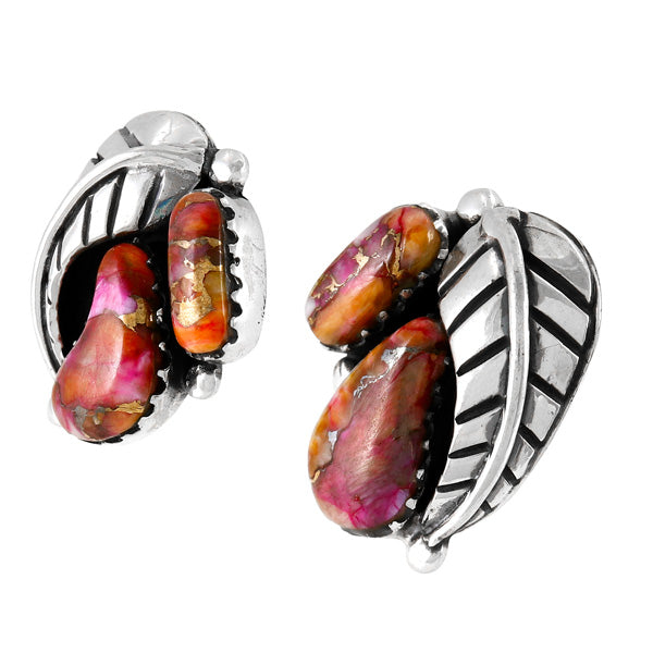 Plum Spiny Earrings Sterling Silver E1463-C92