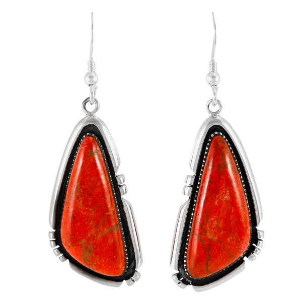 Coral Earrings Sterling Silver E1467-C74