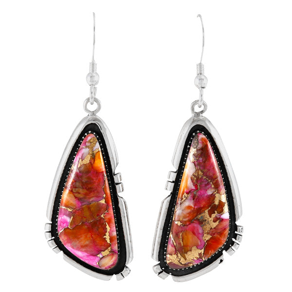 Plum Spiny Earrings Sterling Silver E1467-C92