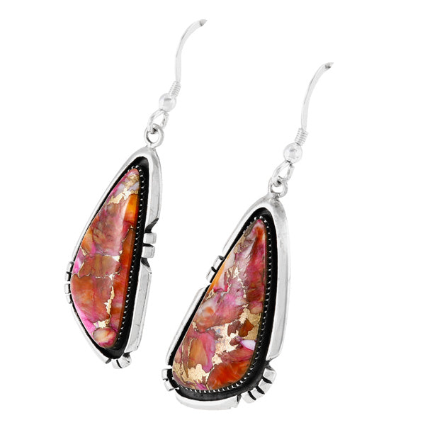 Plum Spiny Earrings Sterling Silver E1467-C92