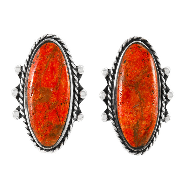 Coral Earrings Sterling Silver E1469-C74