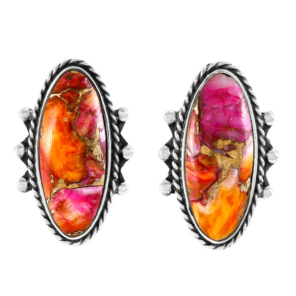 Plum Spiny Earrings Sterling Silver E1469-C92