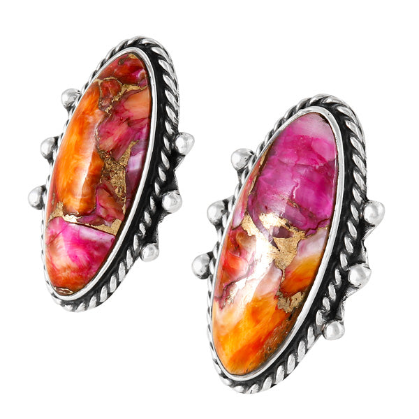 Plum Spiny Earrings Sterling Silver E1469-C92