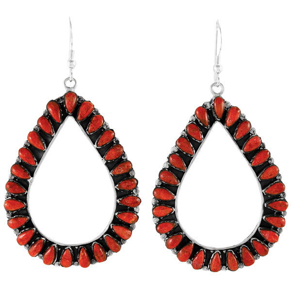 Coral Earrings Sterling Silver E1471-C74