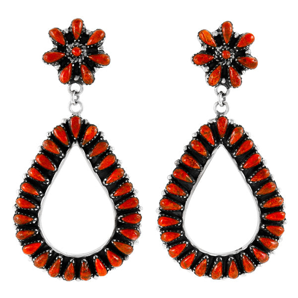 Coral Earrings Sterling Silver E1472-C74