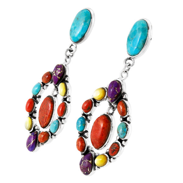 Multicolor Earrings Sterling Silver E1473-C71