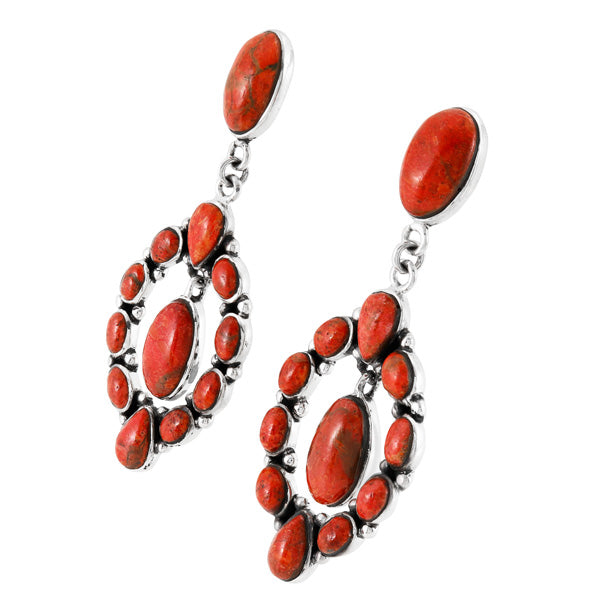 Coral Earrings Sterling Silver E1473-C74