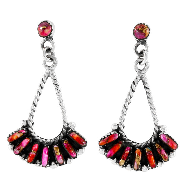 Plum Spiny Earrings Sterling Silver E1474-C92
