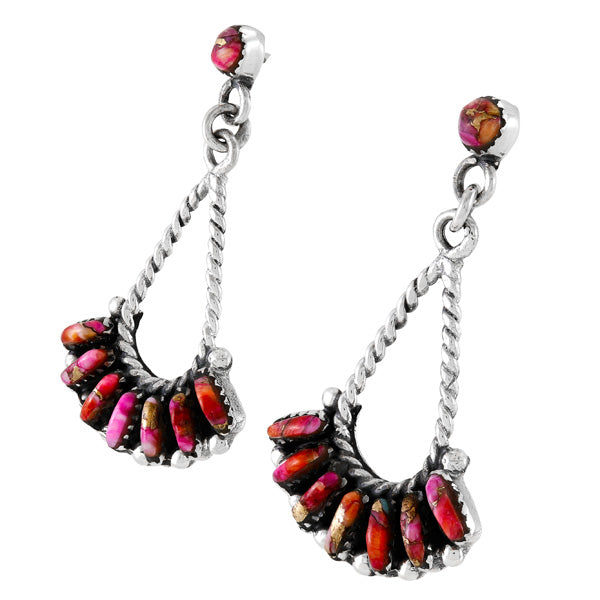 Plum Spiny Earrings Sterling Silver E1474-C92