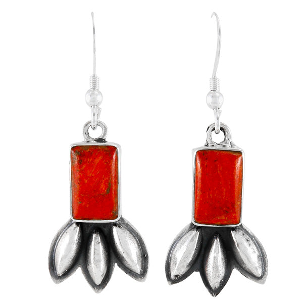 Coral Earrings Sterling Silver E1477-C74