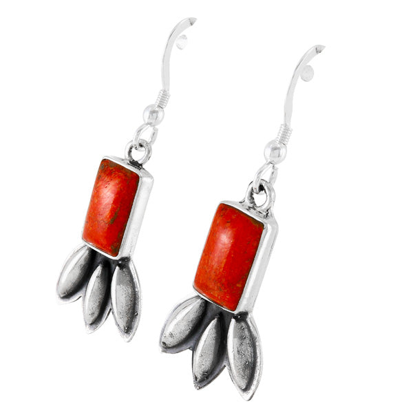 Coral Earrings Sterling Silver E1477-C74