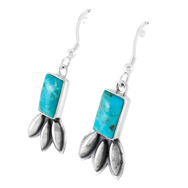 Turquoise Earrings Sterling Silver E1477-C75