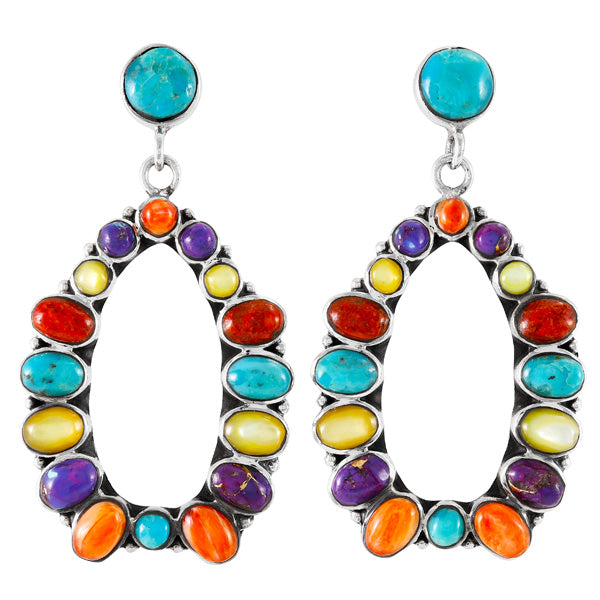 Multicolor Earrings Sterling Silver E1479-C71