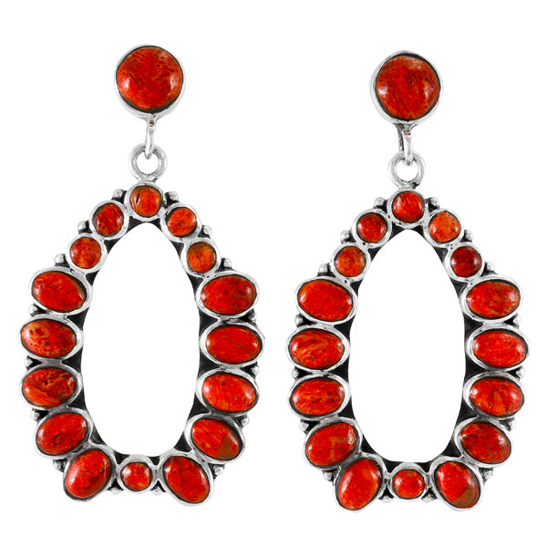 Coral Earrings Sterling Silver E1479-C74