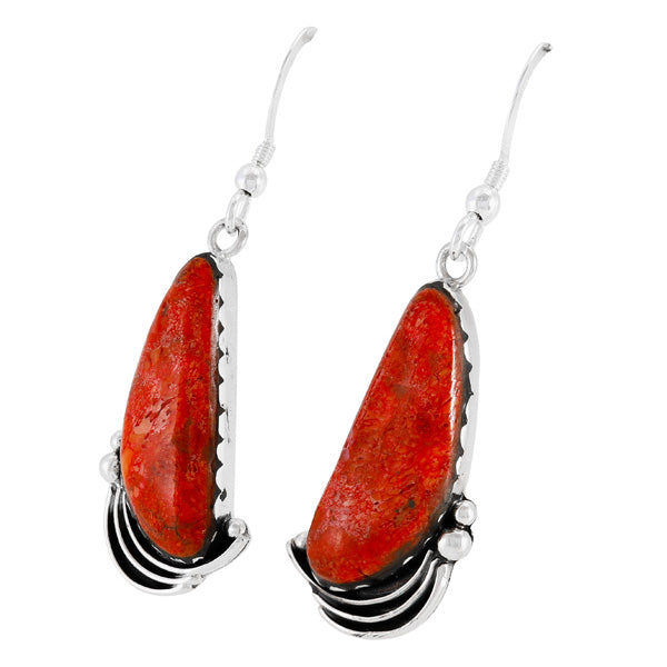 Coral Earrings Sterling Silver E1480-C74