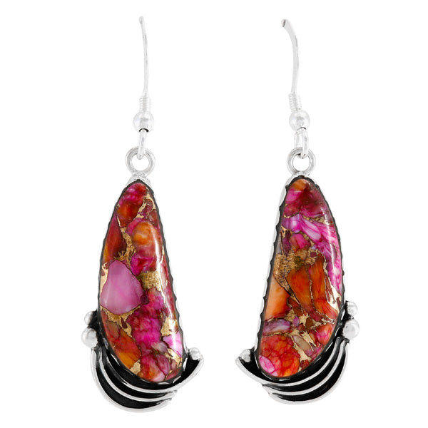 Plum Spiny Earrings Sterling Silver E1480-C92