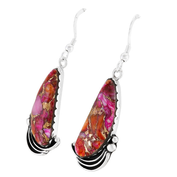 Plum Spiny Earrings Sterling Silver E1480-C92