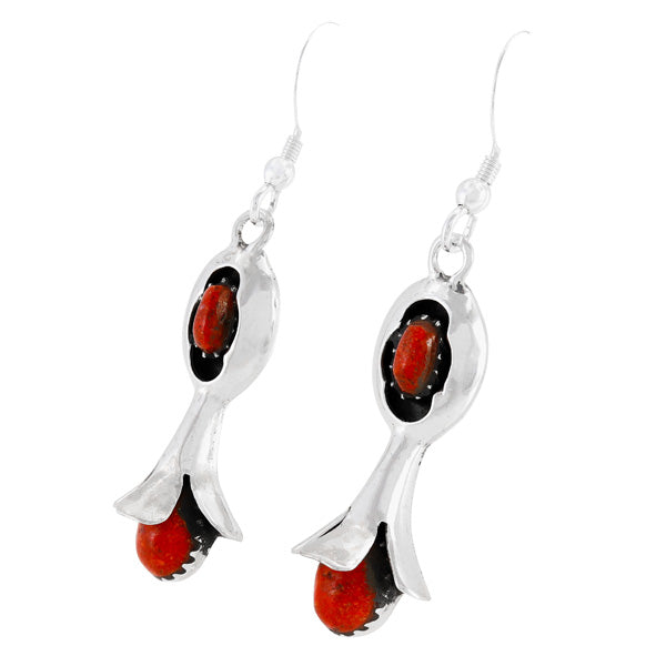 Coral Earrings Sterling Silver E1481-C74