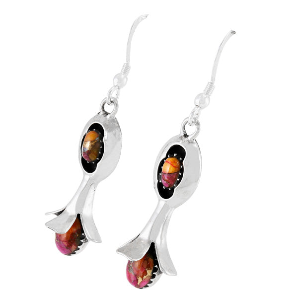 Plum Spiny Earrings Sterling Silver E1481-C92