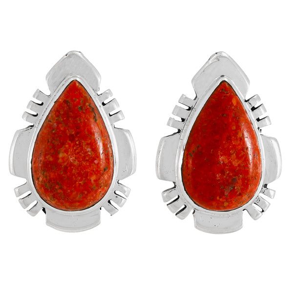 Coral Earrings Sterling Silver E1482-C74