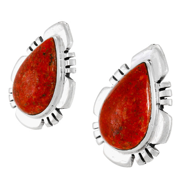 Coral Earrings Sterling Silver E1482-C74