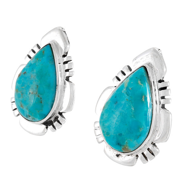 Turquoise Earrings Sterling Silver E1482-C75