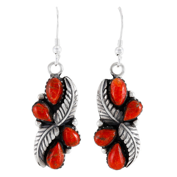 Coral Earrings Sterling Silver E1483-C74
