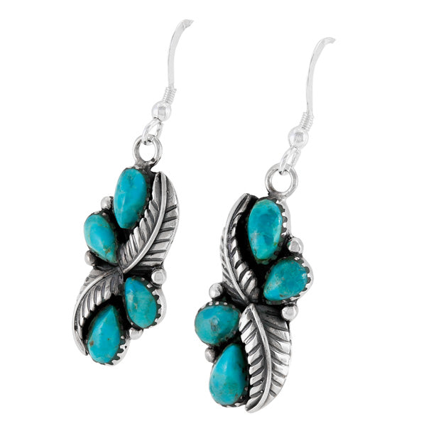 Turquoise Earrings Sterling Silver E1483-C75