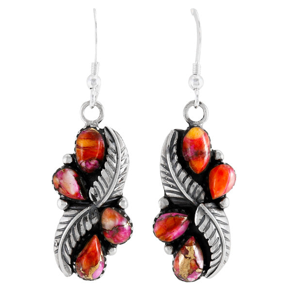 Plum Spiny Earrings Sterling Silver E1483-C92