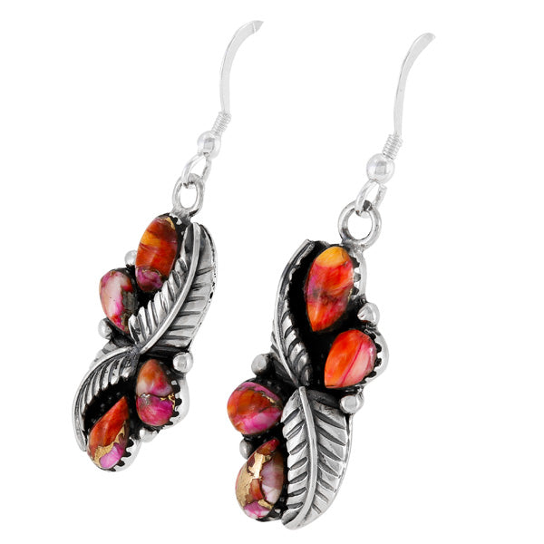 Plum Spiny Earrings Sterling Silver E1483-C92