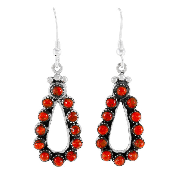 Coral Earrings Sterling Silver E1486-C74